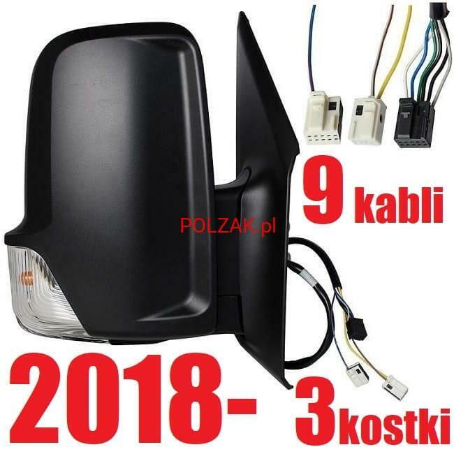 Lusterko PRAWE Mercedes Sprinter 907 910 2018- 3 kostki 9pin