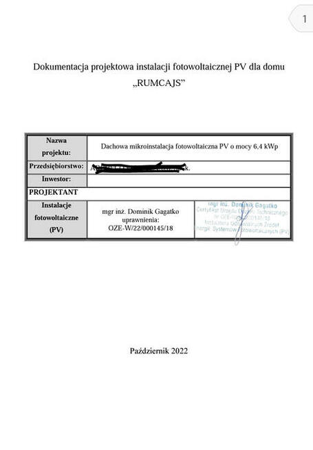 Wykonam projekty instalacji fotowoltaicznych (PV), ppoż, ZE