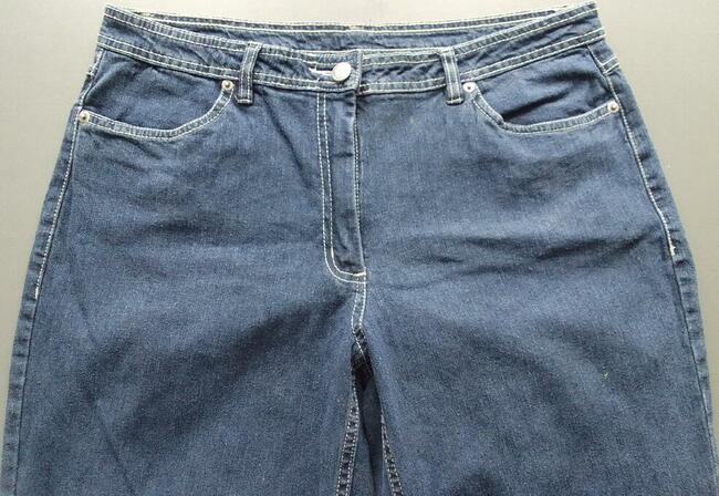 Spodnie damskie jeansowe 44 z elastanem M w pasie 86cm.