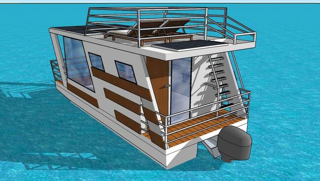 Houseboat Katamaran Dom pływający Łódź mieszkalna Lakestar 7