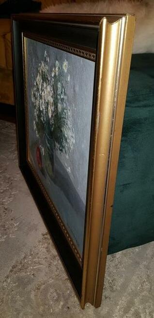 Obraz płótno ręcznie malowany Bukiet Rumiankow