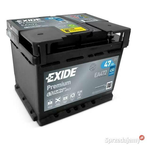 Akumulator Exide Premium 47Ah 450A PRAWY PLUS 735*259*683