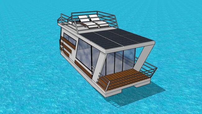 Houseboat Katamaran Dom pływający Łódź mieszkalna Lakestar 7