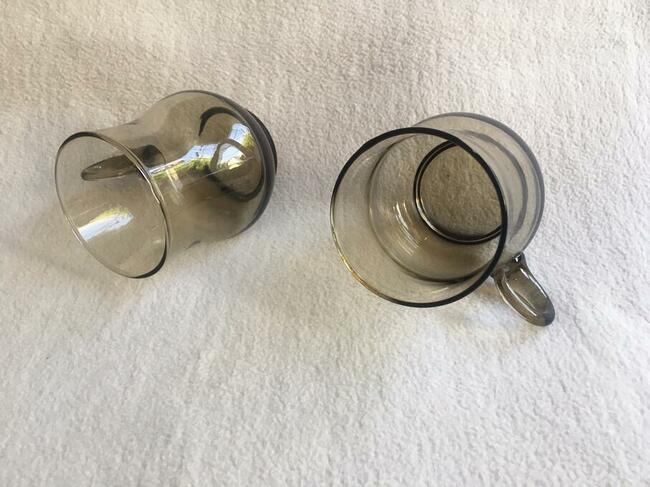 Szklanki 2 dymione brąz