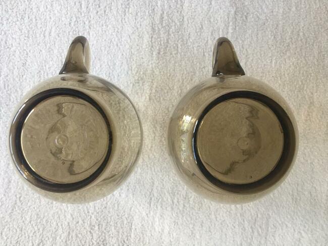 Szklanki 2 dymione brąz