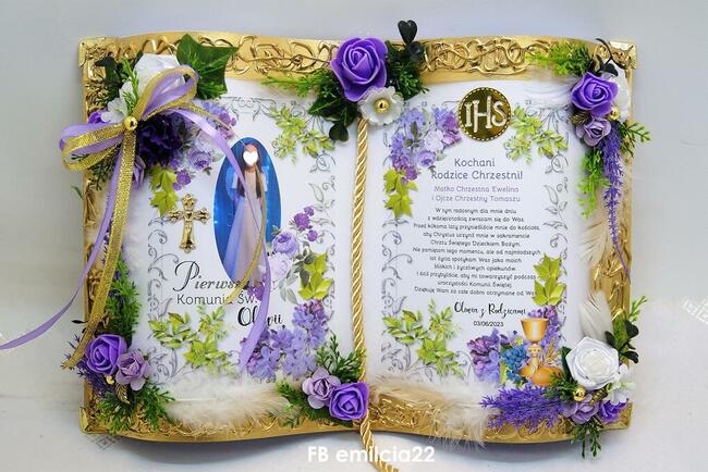 Księgi - Podziękowania - Pamiątki dla Chrzestnych i inne.