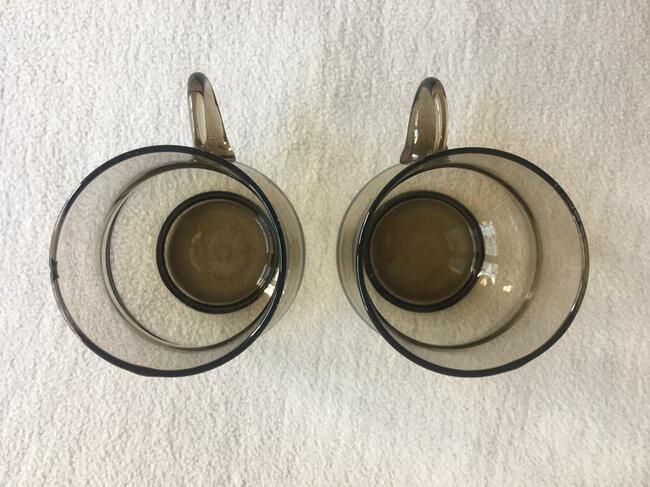 Szklanki 2 dymione brąz