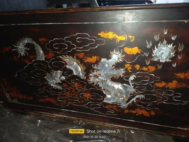 Komoda, krzesła, lustro 30-40 lata Japońskie Koreanskie