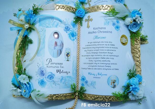 Księgi - Podziękowania - Pamiątki dla Chrzestnych i inne.