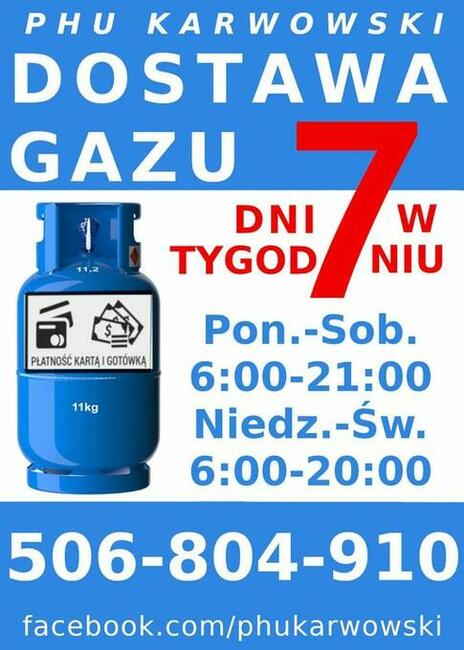 GAZ W BUTLI Z DOSTAWĄ DO MIESZKAŃ I FIRM -ŁOMŻA