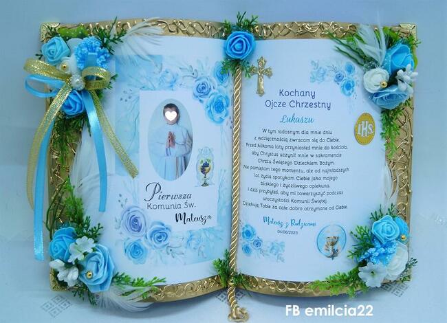 Księgi - Podziękowania - Pamiątki dla Chrzestnych i inne.