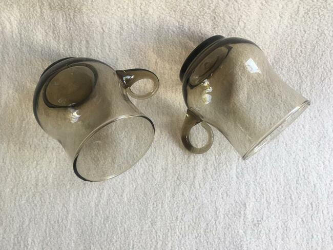 Szklanki 2 dymione brąz