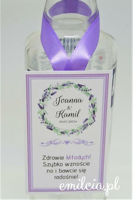 Zawieszki na butelki wykonane na zamówienie z okazji Ślubu