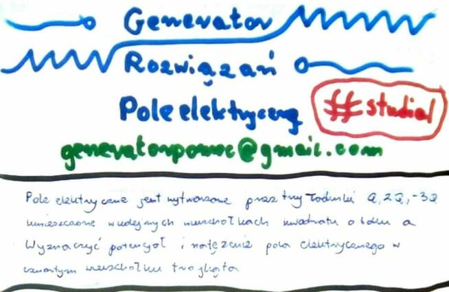 Potencjał i natężenie pola elektrycznego Zestaw rozwiązań