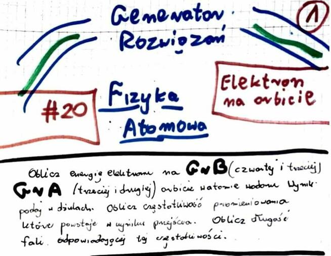 Elektron na orbicie, Energia elektronu - Zestaw rozwiązań