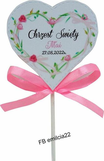 Lizaki jako podziękowanie dla gości z okazji Chrztu Św.,