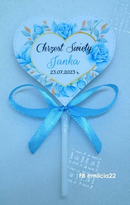 Lizaki jako podziękowanie dla gości z okazji Chrztu Św.,