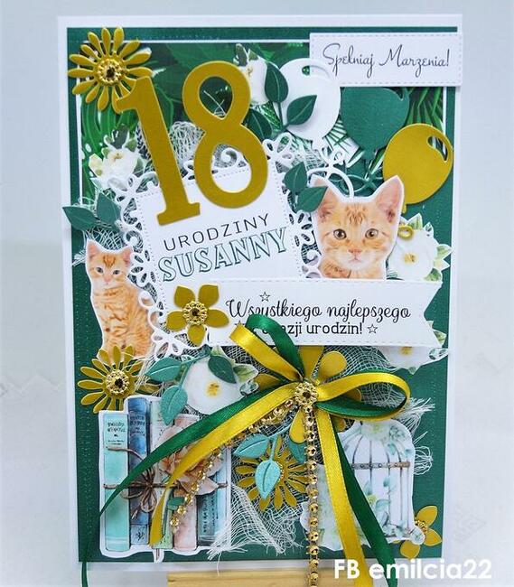 Spersonalizowana kartka z życzeniami z okazji 18 urodzin
