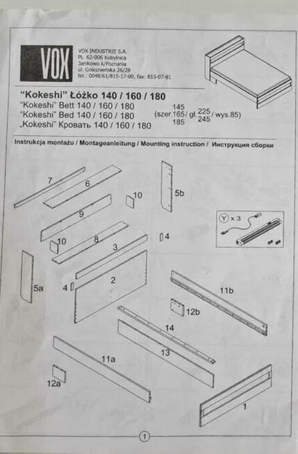Łóżko i komoda vox Kokeshi bambus - super jakość