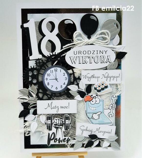 Spersonalizowana kartka z życzeniami z okazji 18 urodzin