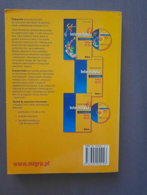 Informatyka klasy IV-VI z płytą CD Koba MIGRA
