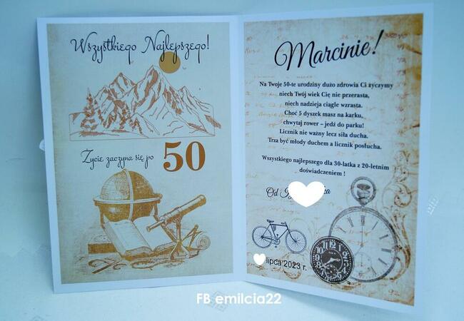 Spersonalizowana kartka z życzeniami z okazji 18 urodzin