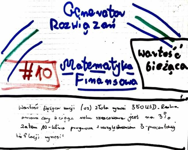Ceny towaru w pieniądzu, Wartość bieżąca Zestaw 3 rozwiązań