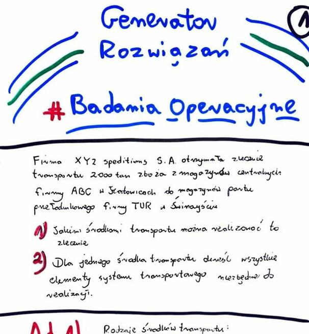 Badania operacyjne, system transport - Zestaw 7 rozwiązań