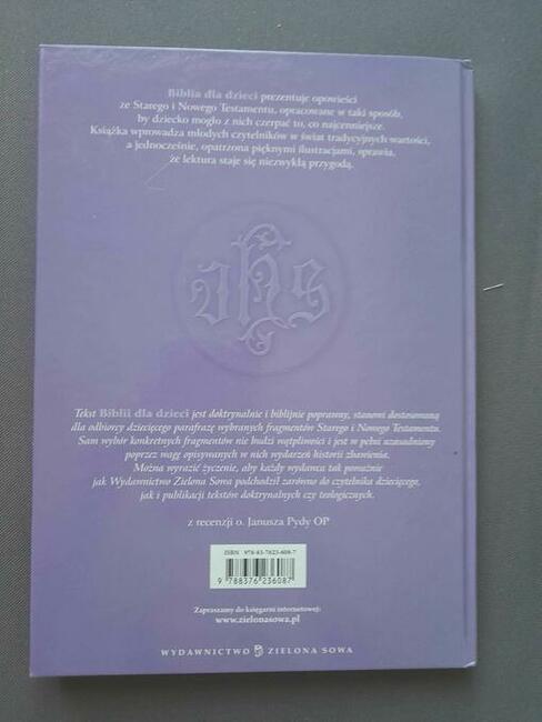 Biblia dla dzieci ilustrowana wyd. zielona sowa