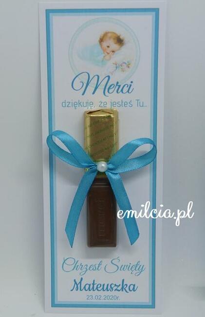 Merci jako podziękowanie dla gości z okazji Chrztu Św.