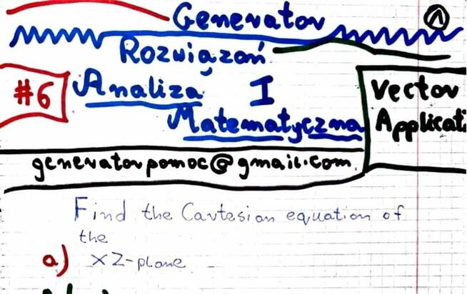 Equation of a plane in carthesian form - Zestaw rozwiązań