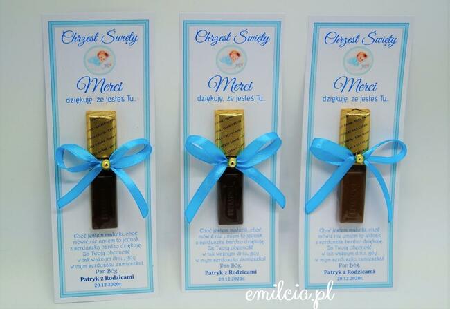 Merci jako podziękowanie dla gości z okazji Chrztu Św.