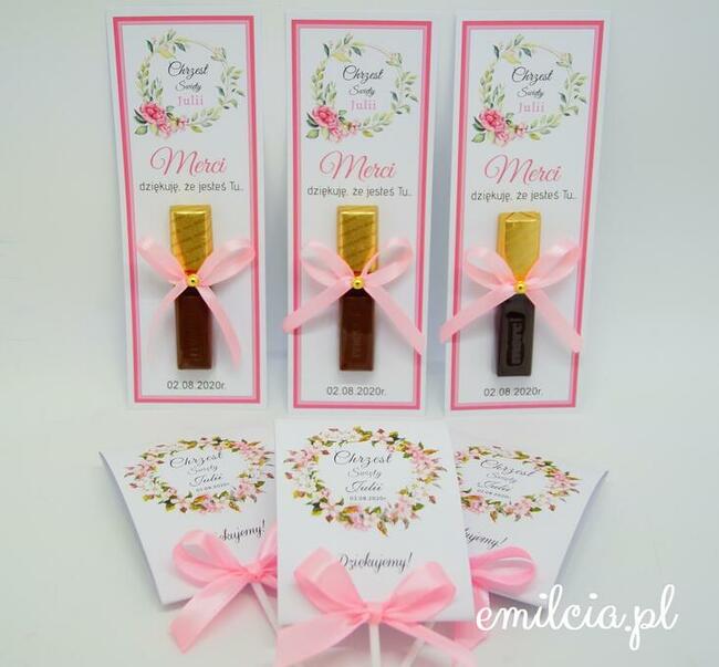 Merci jako podziękowanie dla gości z okazji Chrztu Św.