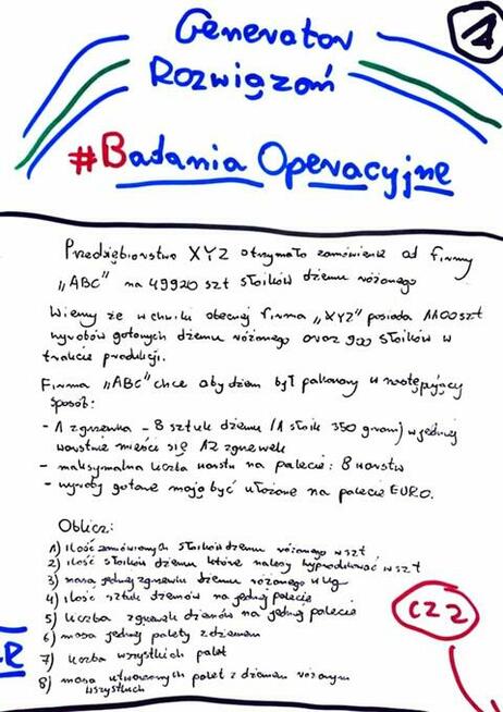 Badania operacyjne, system transport - Zestaw 7 rozwiązań