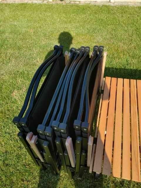 krzesło składane campigowe turystyczne drewno buk