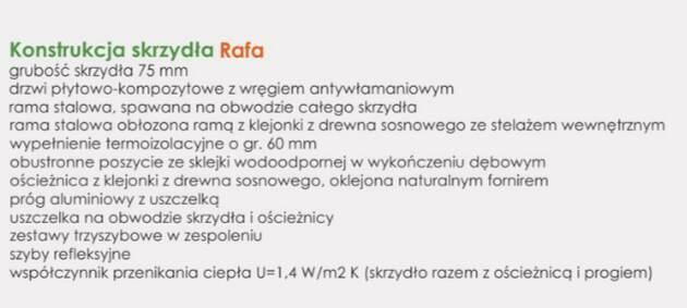 Drzwi Zewnętrzne Drewniane STR. P/L El Prema RAFA-Dostęne od