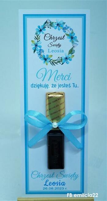 Merci jako podziękowanie dla gości z okazji Chrztu Św.