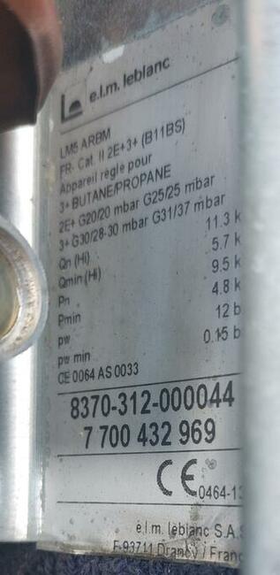 Piecyk gazowy ,,junkers,, do Kampera Francuskiej firmy: e.l.