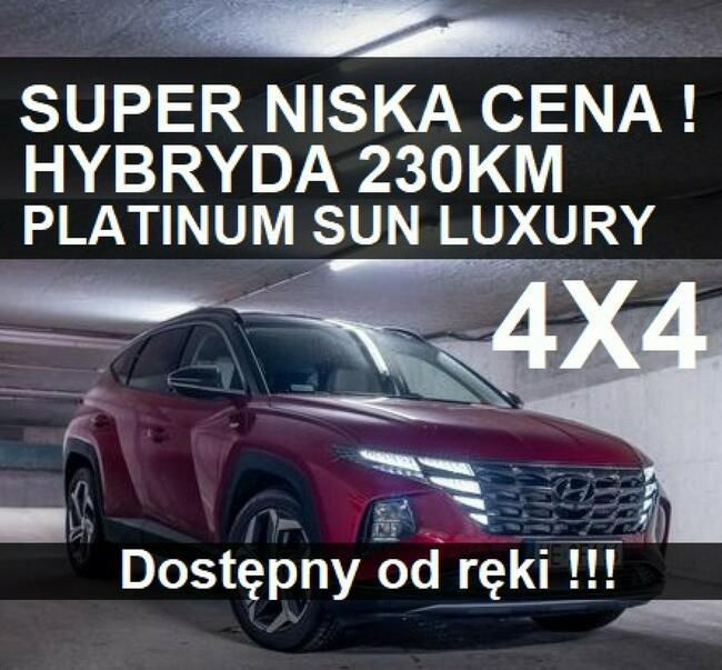 Hyundai Tucson 4x4 Platinum 230KM HEV Sun Luxury Dost. od ręki Super NiskaCena 2142zł