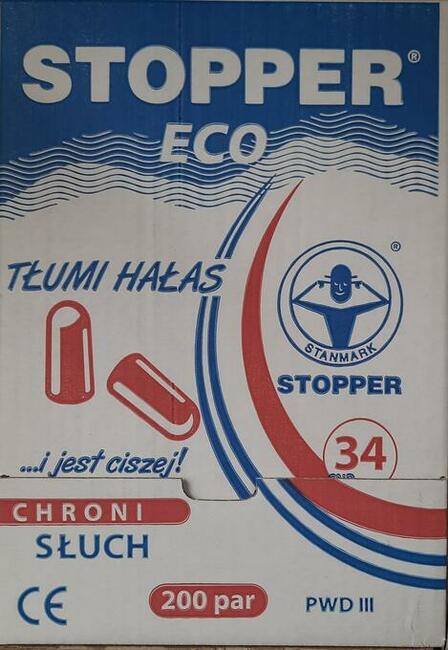 Zatyczki, stopery do uszu - ECO - 100 par ( 200 szt)