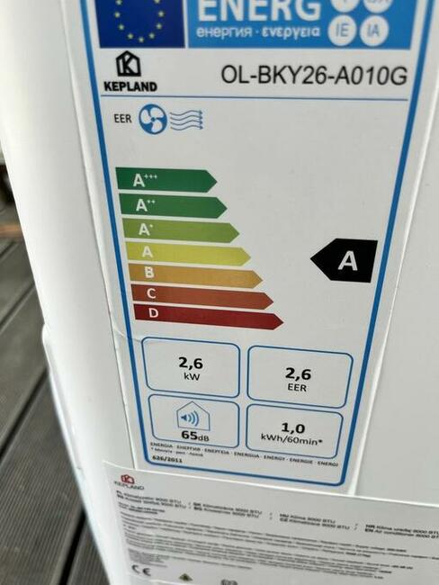 Klimatyzator przenośny lokalny 9000 BTU + PILOT Kepland