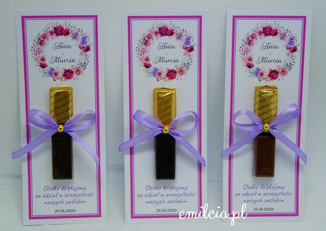 Merci podziękowanie dla gości z okazji Ślubu