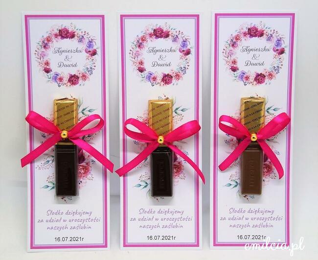 Merci podziękowanie dla gości z okazji Ślubu