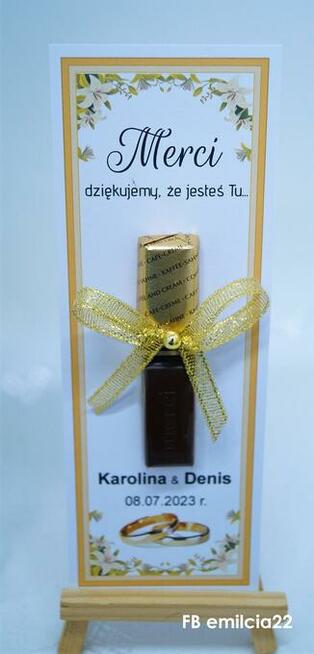 Merci podziękowanie dla gości z okazji Ślubu