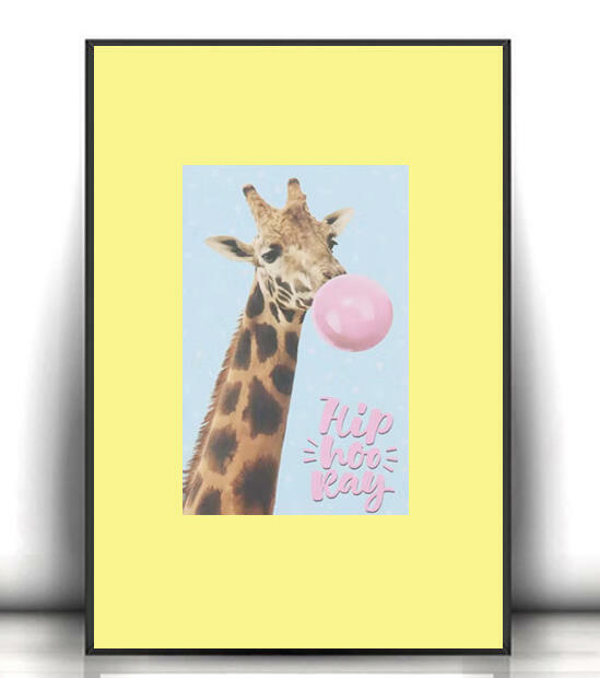 fajny plakat z żyrafą A4
