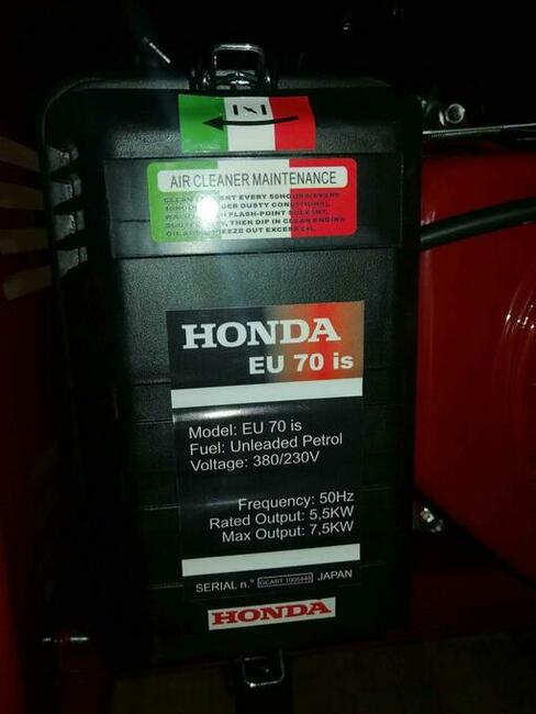 Agregat prądotwórczy HONDA EU 70 is 380/230V/12DC
