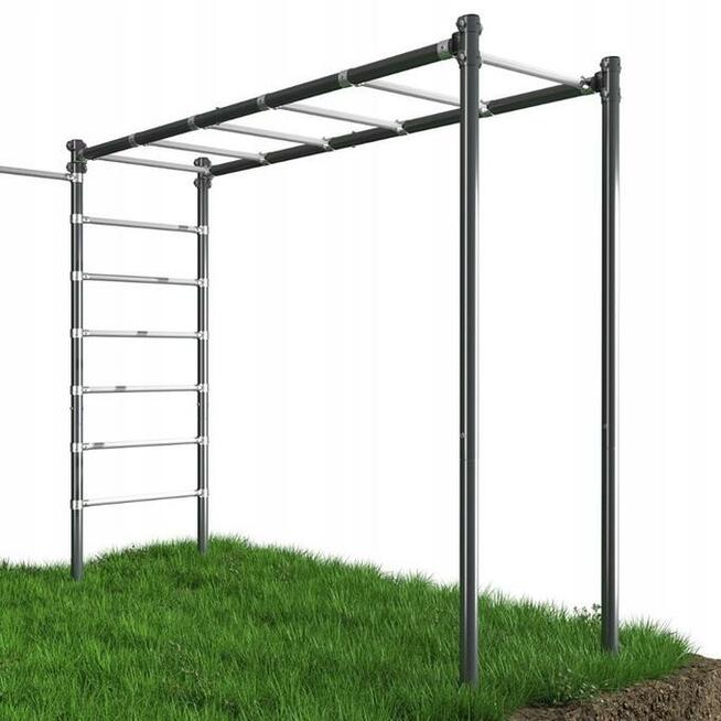 ZESTAW DRĄŻKI DRABINKA ZEWNĘTRZNY PLAC ZABAW SIŁKA