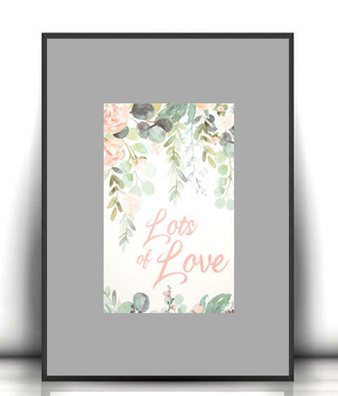 pastelowy plakat A4, love obrazek do domu