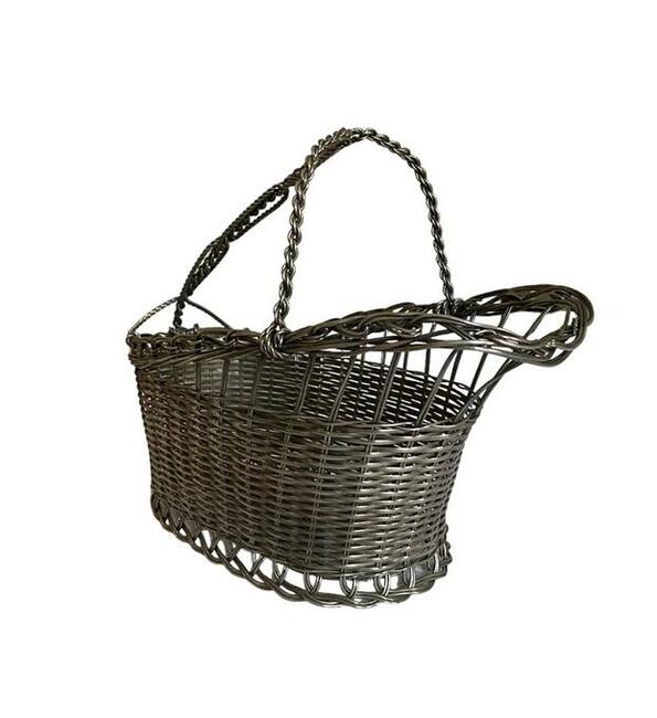 Kosz platerowany na butelkę wina