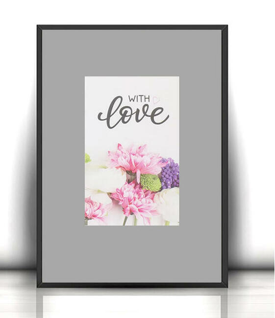 love plakat A4, pastelowy plakat z kwiatkami 21x30